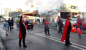 Les supporters turcs défilent dans les rues de Verviers