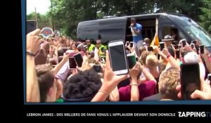 LeBron James : Des milliers de fans venus l'applaudir devant son domicile (Vidéo)