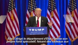 Trump multiplie les attaques contre Hillary Clinton