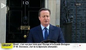 Brexit: Le Premier ministre britannique David Cameron annonce son intention de démissionner