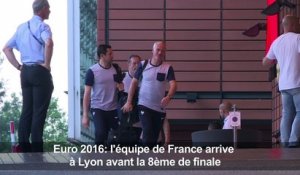 Euro: l'équipe de France arrive à Lyon avant la 8ème de finale