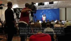 Brexit : François Hollande rappelle les règles du jeu