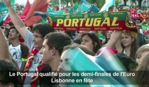 La joie dans les rues de Lisbonne après la victoire du Portugal en quart de finale de l'Euro