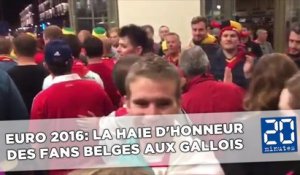 Euro 2016: La haie d'honneur des fans belges aux Gallois