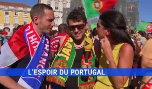 Un supporter portugais glisse une quenelle à iTélé et demande que Valls parte en prison pour 2017