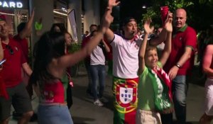 La joie des supporteurs portugais d’avoir battu la France