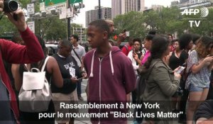 Rassemblement à New York pour le mouvement Black Lives Matter