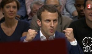 Le meeting d’Emmanuel Macron à la Mutualité, en 42 secondes