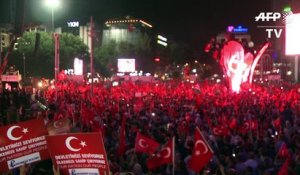 Des milliers de partisans d’Erdogan dans les rues d’Ankara