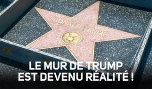 L'étoile de Trump sur Hollywood Boulevard emmurée