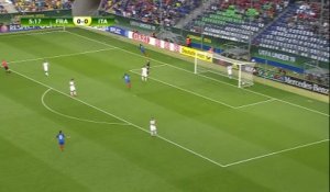 Foot - Euro - U19 - Bleus : Le but d'Augustin contre l'Italie