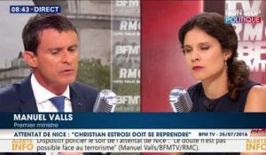 Manuel Valls s'en prend violemment à Christian Estrosi (et à Éric Ciotti)