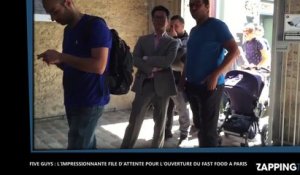 Five Guys : L'impressionnante file d'attente pour l'ouverture du fast food à Paris (Vidéo)