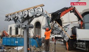 Brest. La première cabine du téléphérique fixée ce matin