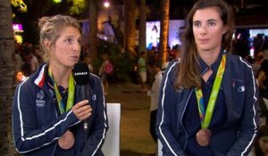 Jeux Olympiques 2016 - Voile (470) - Itw H.Defrance et C.Lecointre après leur médaille de bronze