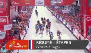 Résumé - Étape 5 (Viveiro / Lugo) - La Vuelta a España 2016