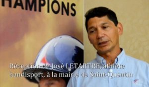 José Letartre, athlète handisport, reçu à la mairie de Saint-Quentin
