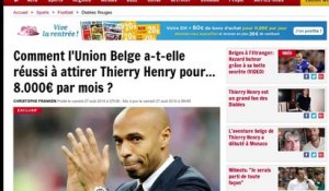 Le "petit" salaire de Thierry Henry en Belgique
