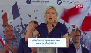 Marine Le Pen : "Ce référendum à l’appartenance à l’Union européenne, je le ferai en France car vous avez le droit à la parole"
