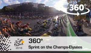 [Video 360°] Sprint final sur les Champs / Final Sprint on the Champs-Elysées - Tour de France 2016