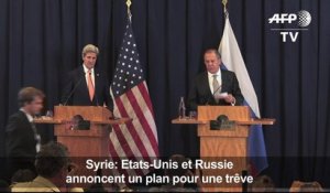 Syrie: Etats-Unis et Russie annoncent un plan pour une trêve