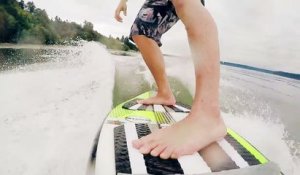 Un homme fait du surf tracté par un drone !