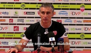 Conférence de presse d'Olivier Dall'Oglio avant DFCO-FC Metz