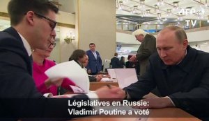 Législatives en Russie: Vladimir Poutine a voté