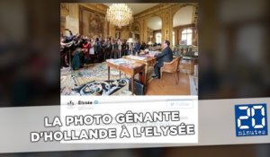 La photo gênante de François Hollande à l'Elysée pendant les Journées du Patrimoine