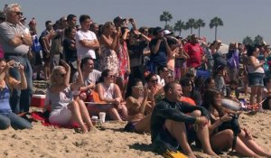 USA: compétition de surf canin en Californie