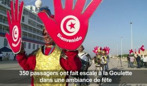 Un bateau de croisière accoste en Tunisie