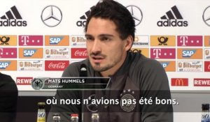 Qualif. CdM 2018 - Hummels : "C'est une réaction après l'Euro"