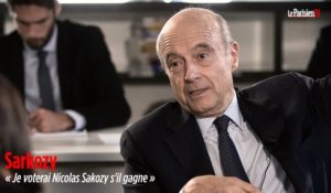 Alain Juppé :  « Je voterai pour Nicolas Sarkozy s'il gagne »