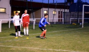 Foot : préparation du match Moÿ-de-l'Aisne - Arsenal