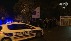 Evry : rassemblement de policiers devant l'hôtel de Police (2)