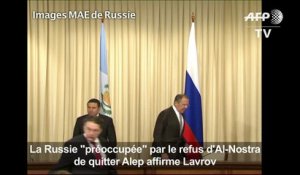 La Russie "préoccupée" par le refus d'Al-Nostra de quitter Alep