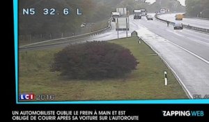 Un automobiliste oublie le frein à main et est obligé de courir après sa voiture sur l’autoroute (vidéo)