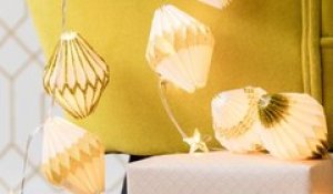 guirlande lumineuse origami noel