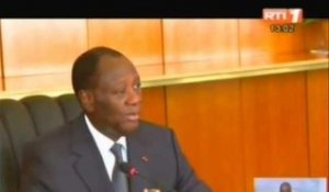 Conseil des ministres  en présence du président Alassane Ouattara