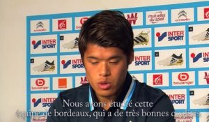 OM - Hiroki Sakai: " Bordeaux, une équipe qui a de bonnes qualités"