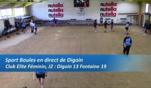 Quatrième tour, Club Elite féminin, J2, Digoin contre Fontaine, Sport Boules, saison 2016-2017