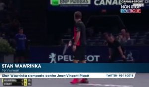 Stan Wawrinka recadre Jean-Vincent Placé en plein match à Paris Bercy
