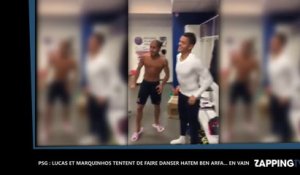 PSG : Lucas et Marquinhos tentent de faire danser Hatem Ben Arfa… en vain