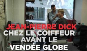 Vendée Globe : le skippeur Jean-Pierre Dick chez le coiffeur avant le départ