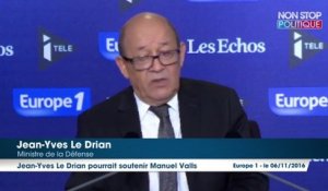 Présidentielle 2017 : Jean-Yves Le Drian estime que Manuel Valls est "le mieux placé" si François Hollande renonce