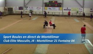 Troisième tour, tir progressif, Club Elite Masculin, J4, Montélimar contre Fontaine, Sport Boules, saison 2016-2017
