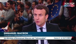 Présidentielle 2017 : Emmanuel Macron "Ma décision est irrévocable"