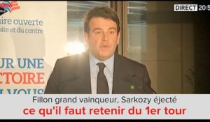 Fillon grand gagnant, Sarkozy éjecté, ce qu'il faut retenir du premier tour