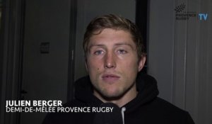 Julien Berger après Bourg-en-Bresse / Provence Rugby