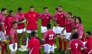 Belle scène de communion après le match entre les USA et les Tonga
